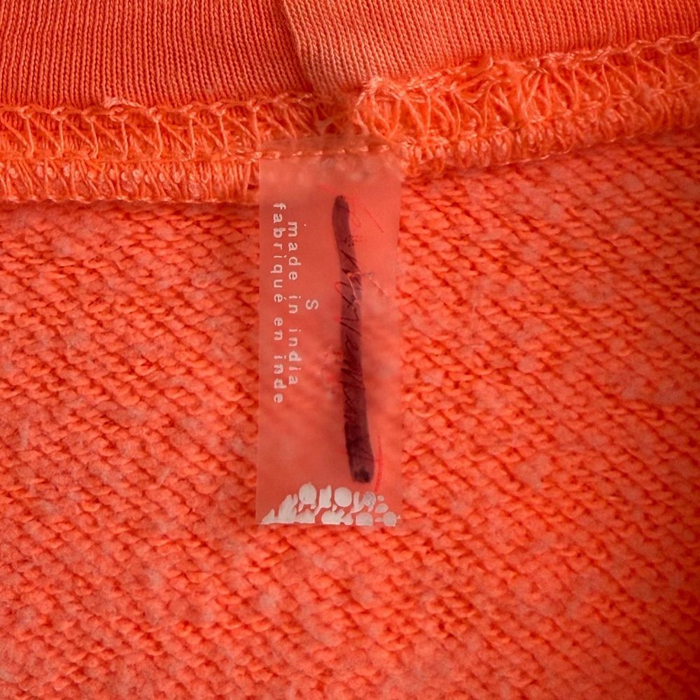 NWOT Free People FP Movement Sprint to the Finish Sweatshirt Hoodie Orange Small - Picture 5 of 10